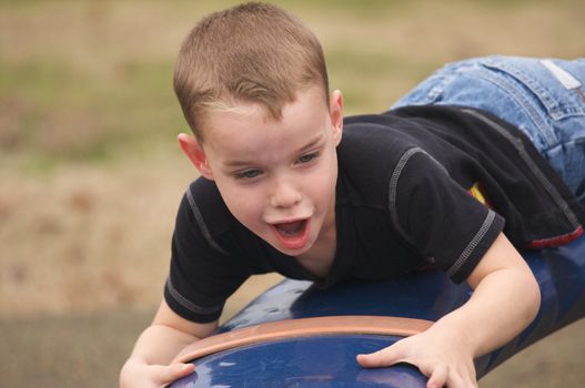 Adorable Child Having Fun Playing at the Playground