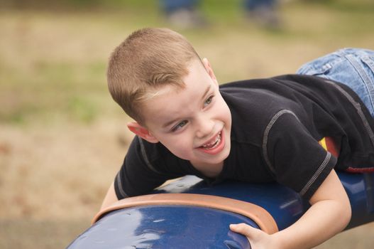 Adorable Child Having Fun Playing at the Playground