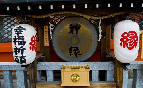 details in a japanese shrine in Kyoto japan