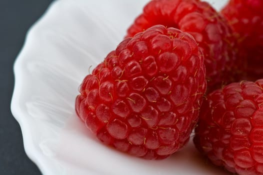 Fresh ripe raspberry