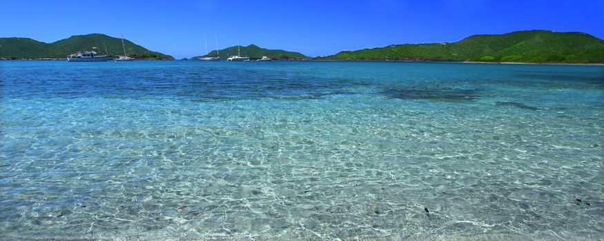 View of the Caribbean island Tortola - British Virgin Islands.