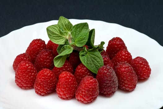 Fresh ripe raspberry