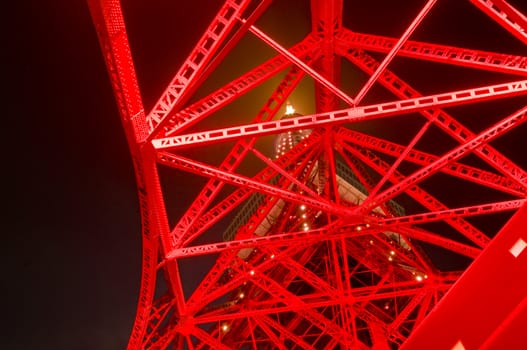 A comunications and observation tower located in Tokyo Japan