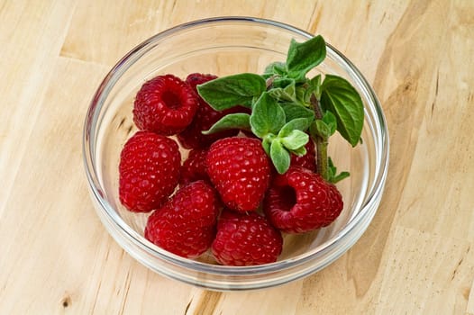 Fresh ripe raspberry