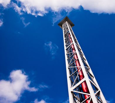 Colorful photograph of a tower reaching for the sky