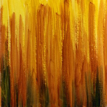 fall colors abstract watercolor background hand painted with yellow, brown, black  and red vertical brush strokes