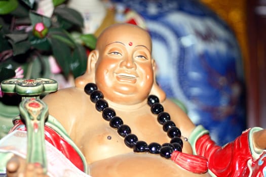 face of buddha statue - hanoi tample - vietnam