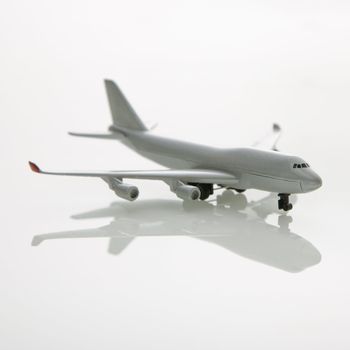 Miniature model commuter jet airplane.