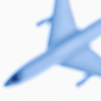 Blurred model jet airplane.