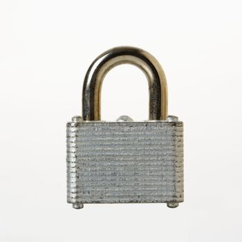 Metal locked padlock.