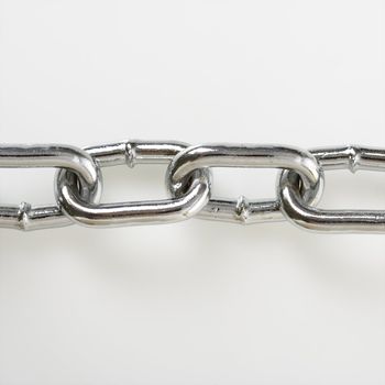 Chain links in a straight horizontal line.