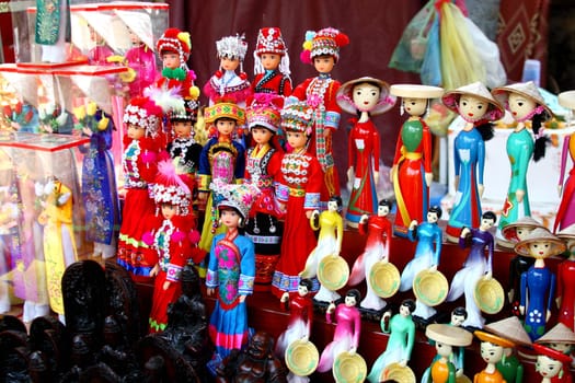 Vietnamese puppets and toys - Hanoi - Vietnam.