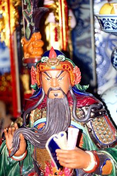 Statue at the tample in Hanoi - Vietnam - travel and tourism.