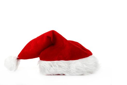 A red santa hat isolated on white background