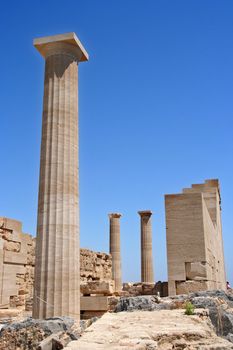 Ruins of a Greek temple in Rhodes