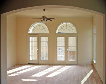 An empty living room space that is still under construction