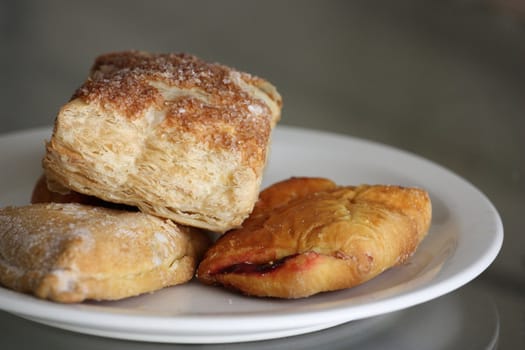 Close up of an assortment of pastries.