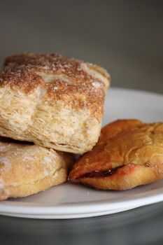 Close up of an assortment of pastries.