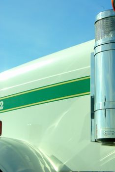 Close up of truck on freeway