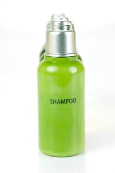 Hair and body products isolated against a white background