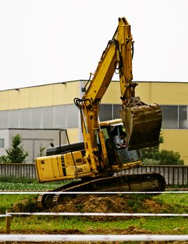 excavating terrain for building