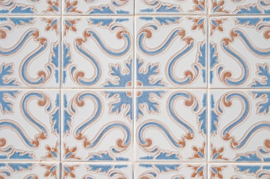 Detail of Portuguese glazed tiles.