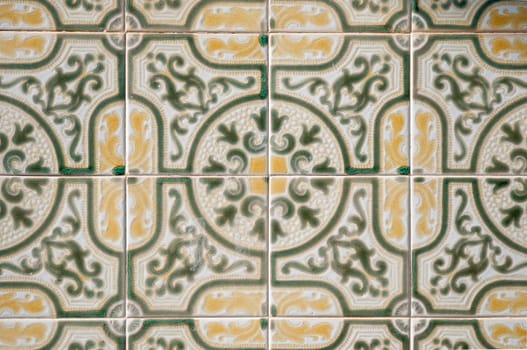 Detail of Portuguese glazed tiles.