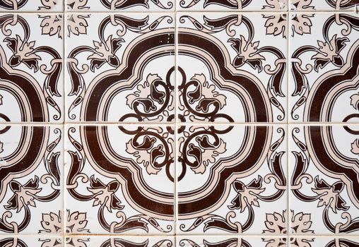 Detail of Portuguese glazed tiles.