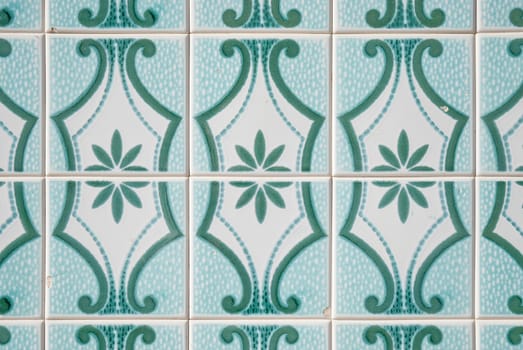 Detail of Portuguese glazed tiles.