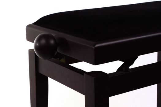 Piano stool detail isolated over white