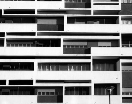 Detail of a modern building facade contemporary architecture