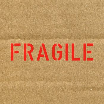 Fragile corrugated cardboard packet background