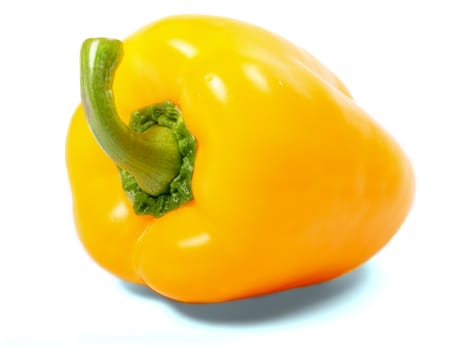 yellow fresh paprika isolated over white