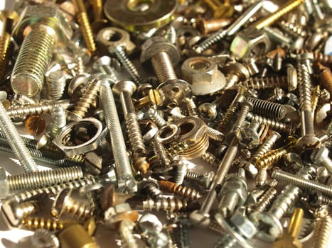 Industrial steel hardware bolts, nuts, screws