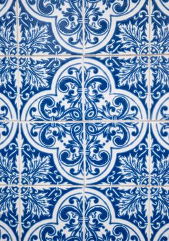 Detail of Portuguese glazed tiles.