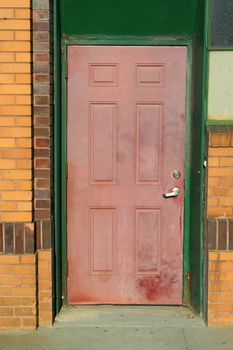 Close up of an entrance of a building.
