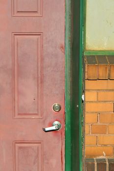 Close up of an entrance of a building.
