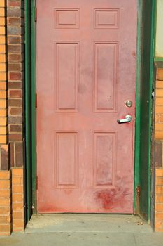 Close up of an entrance of a building.
