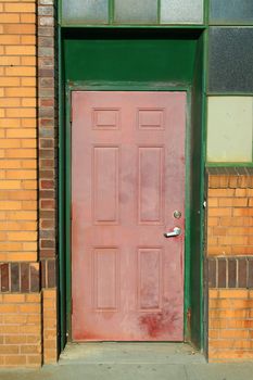 Close up of an entrance of a building.
