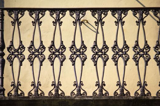 Old balustrade made of iron in Tuscany / Italy