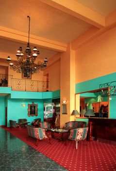 Interior of hotel with beautiful furniture