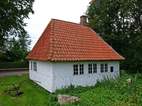 Old style small traditional country house in Denmark