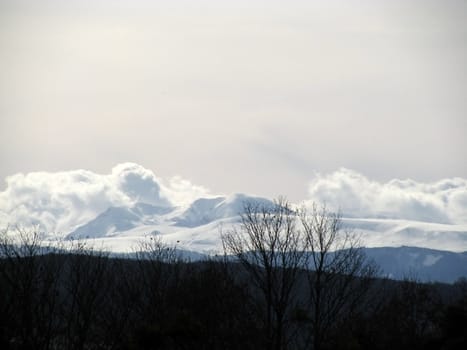 mountains; the main Caucasian ridge