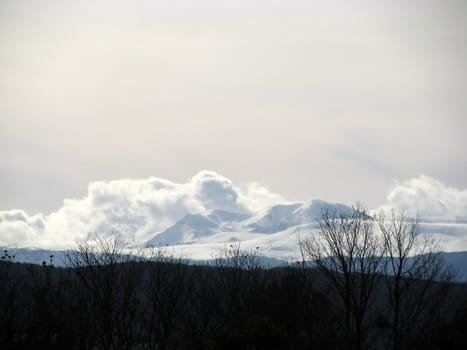 mountains; the main Caucasian ridge