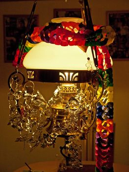 Decorated party holiday celebration lamp