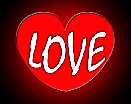 A love heart for romantic concepts.