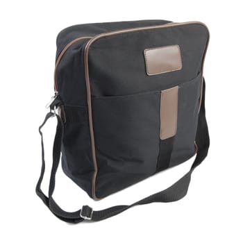 Black male bag. Isolated on white background