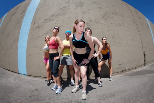 Pretty female runner poses for her "me" shot.