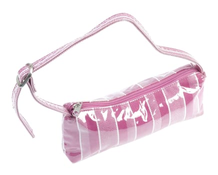 Pink female bag. Isolated on white background