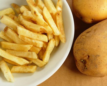 french fries with potato